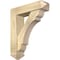 Ekena Millwork Olympic Arts and Crafts Rough Sawn Bracket w/ Offset Brace, Douglas Fir, 6"W x 22"D x 26"H BKT0604X22X26OLY03RDF - alternate 1